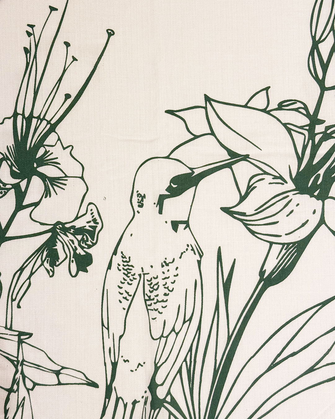 Garden in Deep Green — Screen-Print Napkin