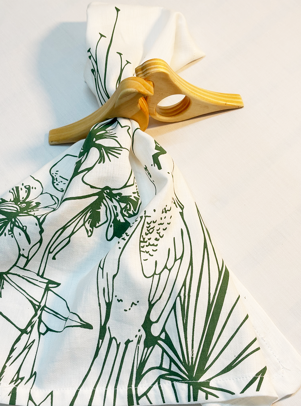 Garden in Deep Green — Screen-Print Napkin