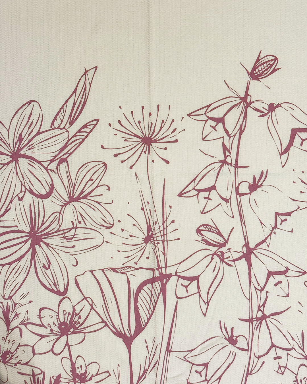 Pink Floral Print — Screen-Print Napkin