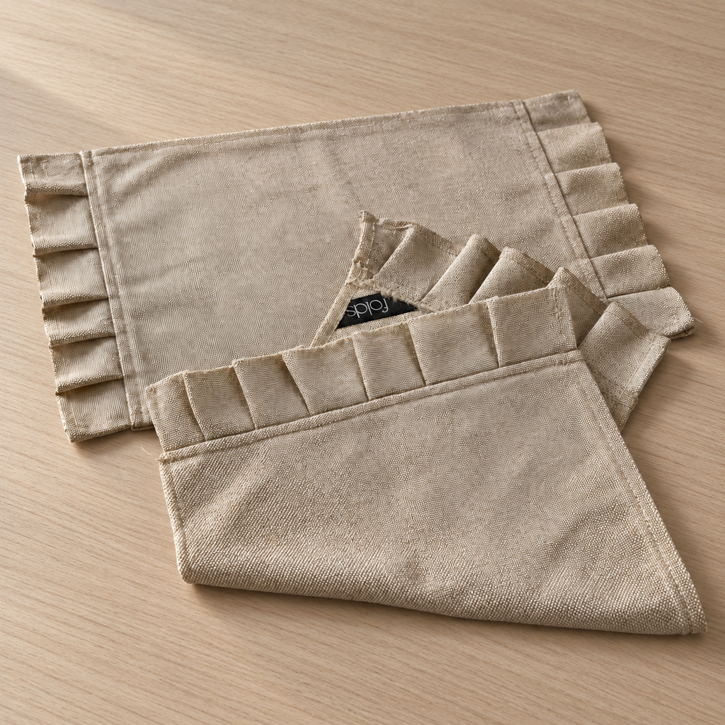 Beige Frill Placemats
