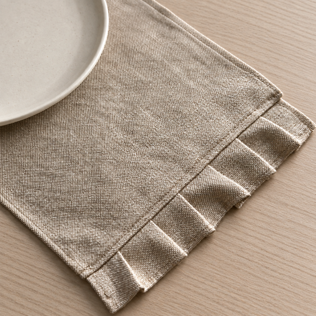 Beige Frill Placemats