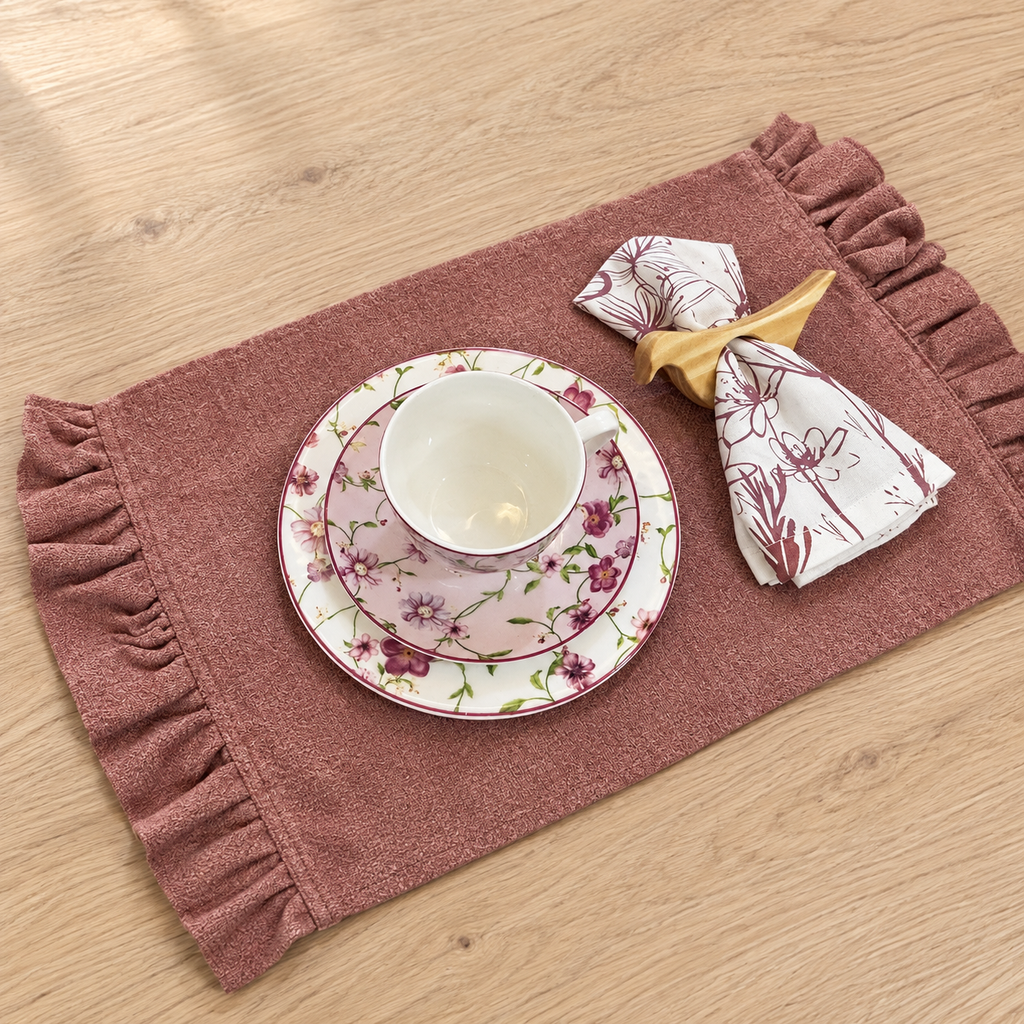 Rose Pink Frill Placemat
