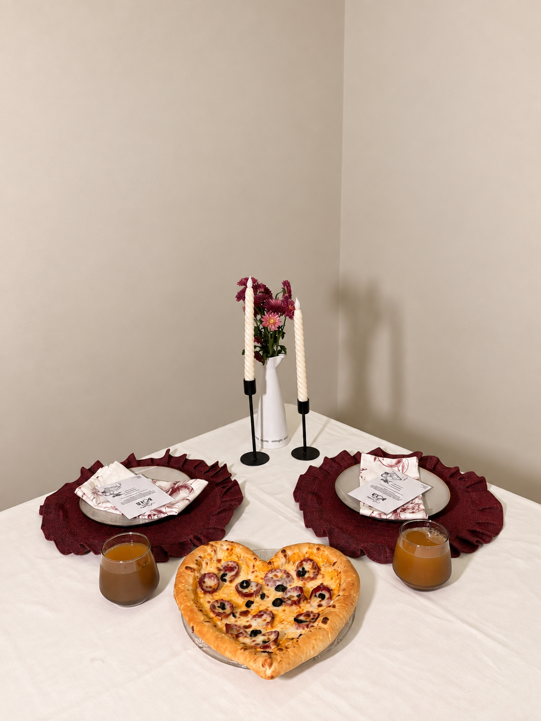 Deep Red Plaited Placemat