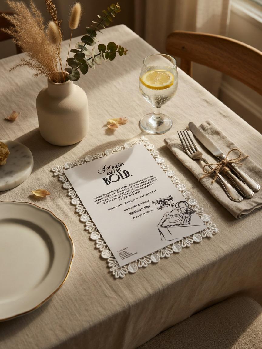 Lace Border Invitation Cards