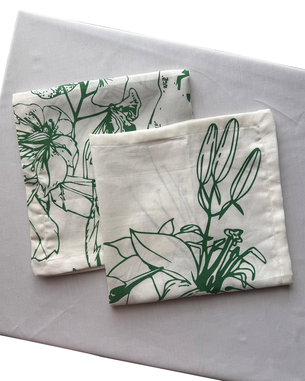 Garden in Deep Green — Screen-Print Napkin