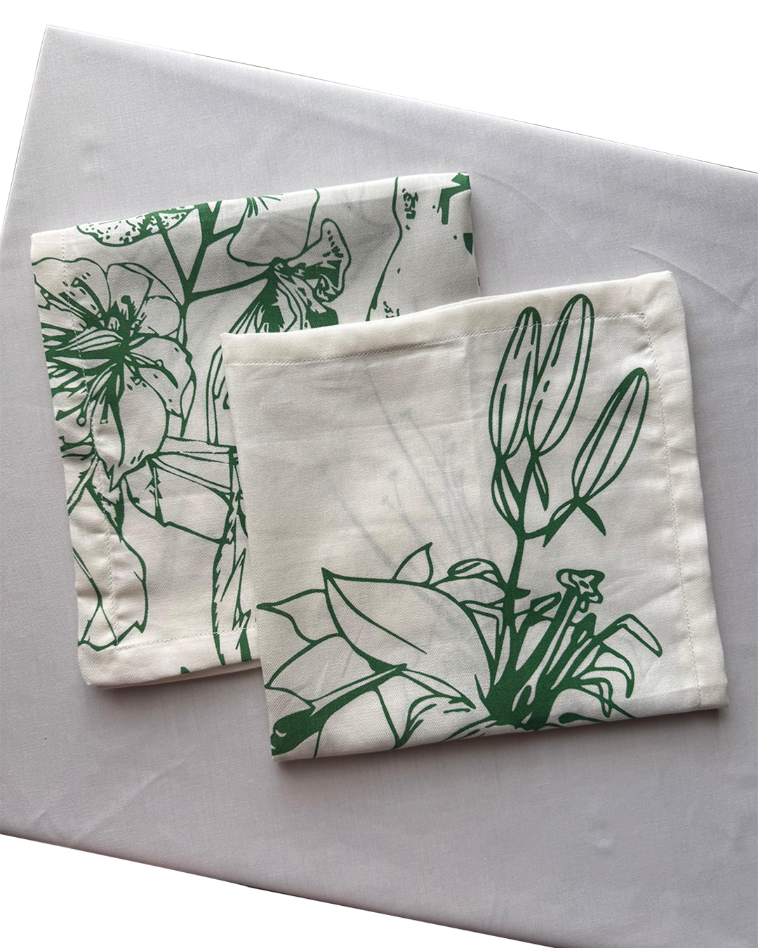Garden in Deep Green — Screen-Print Napkin