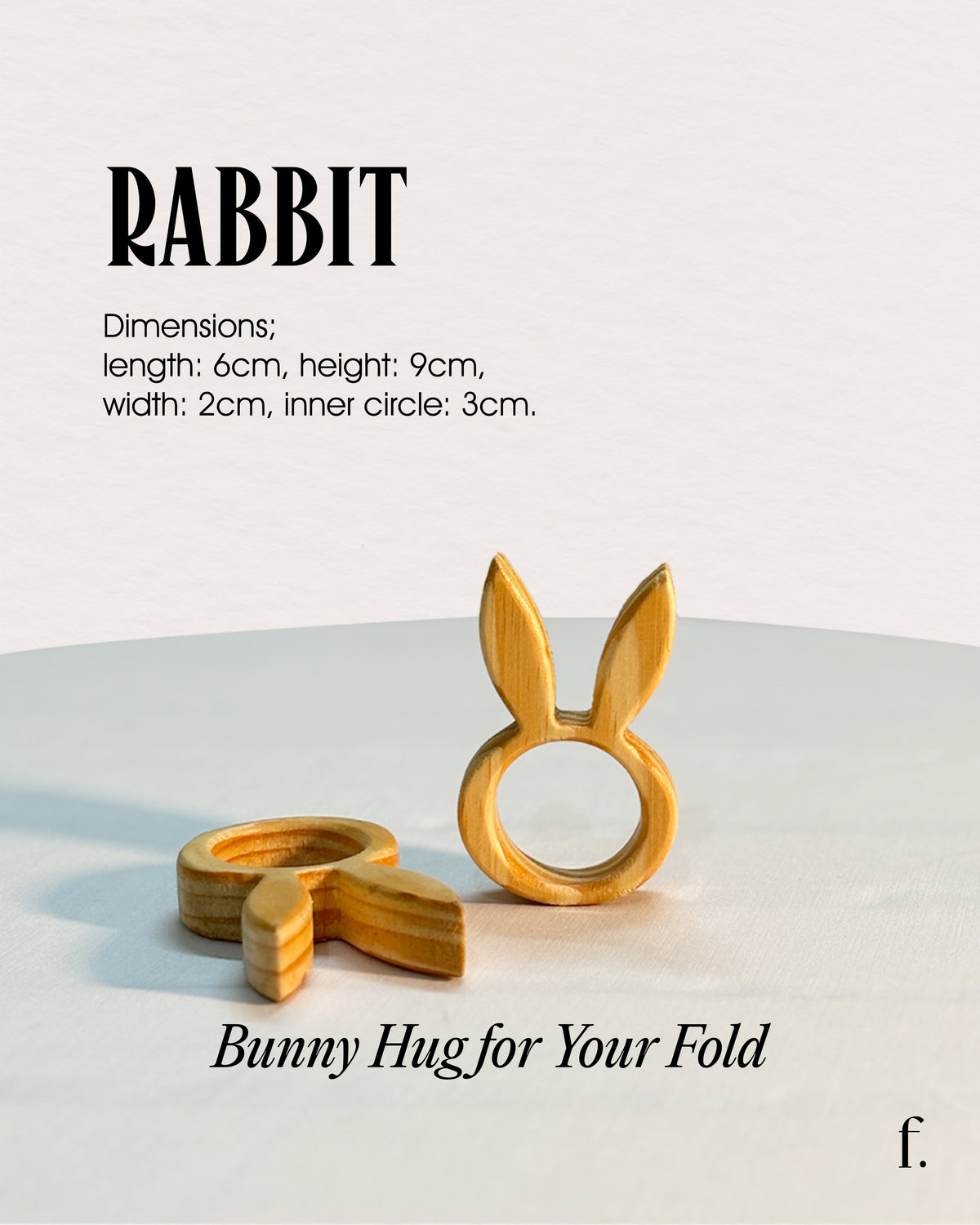 Rabbit Wooden Napkin Ring