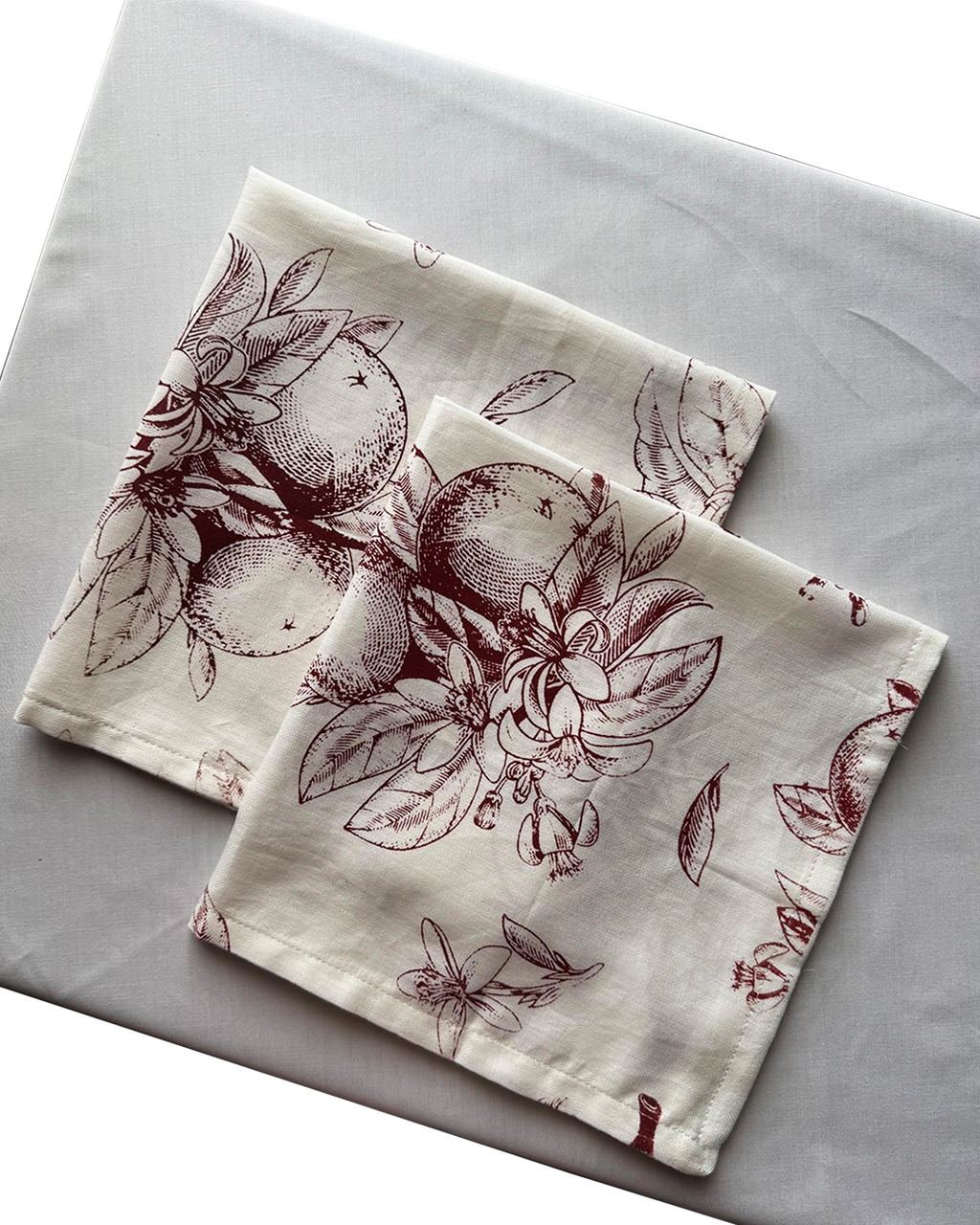 Cherry Red Print — Screen-Print Napkin