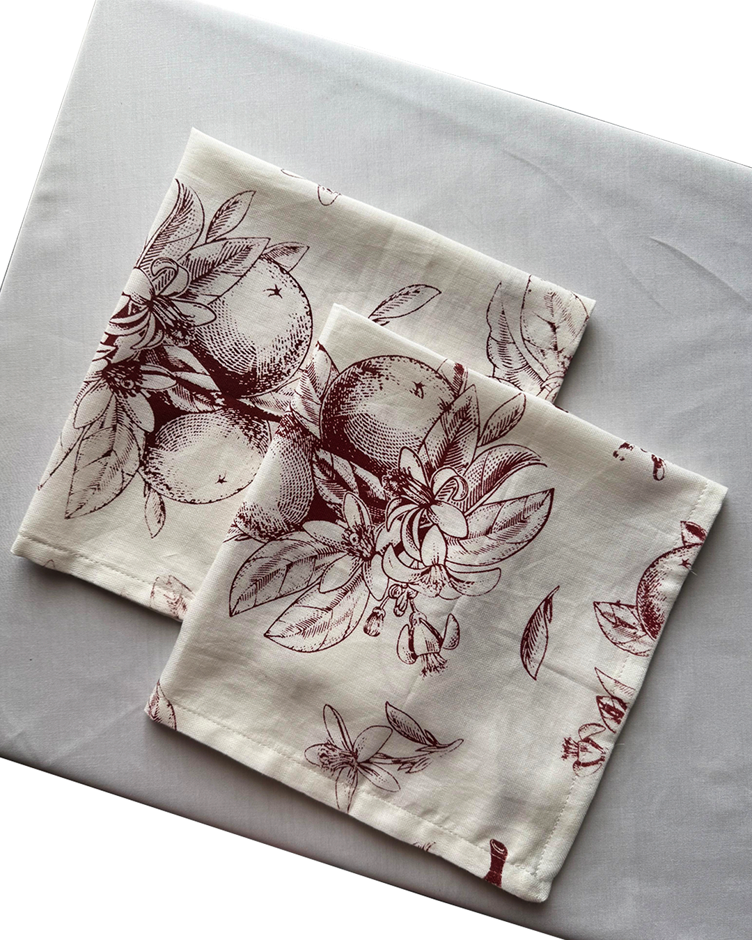 Cherry Red Print — Screen-Print Napkin